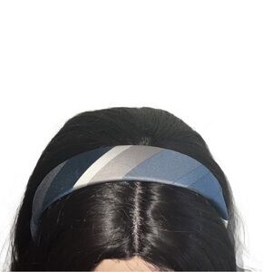 Boutique Headband Made from Oscar de la Renta Mens Tie with Rhinestone. New!